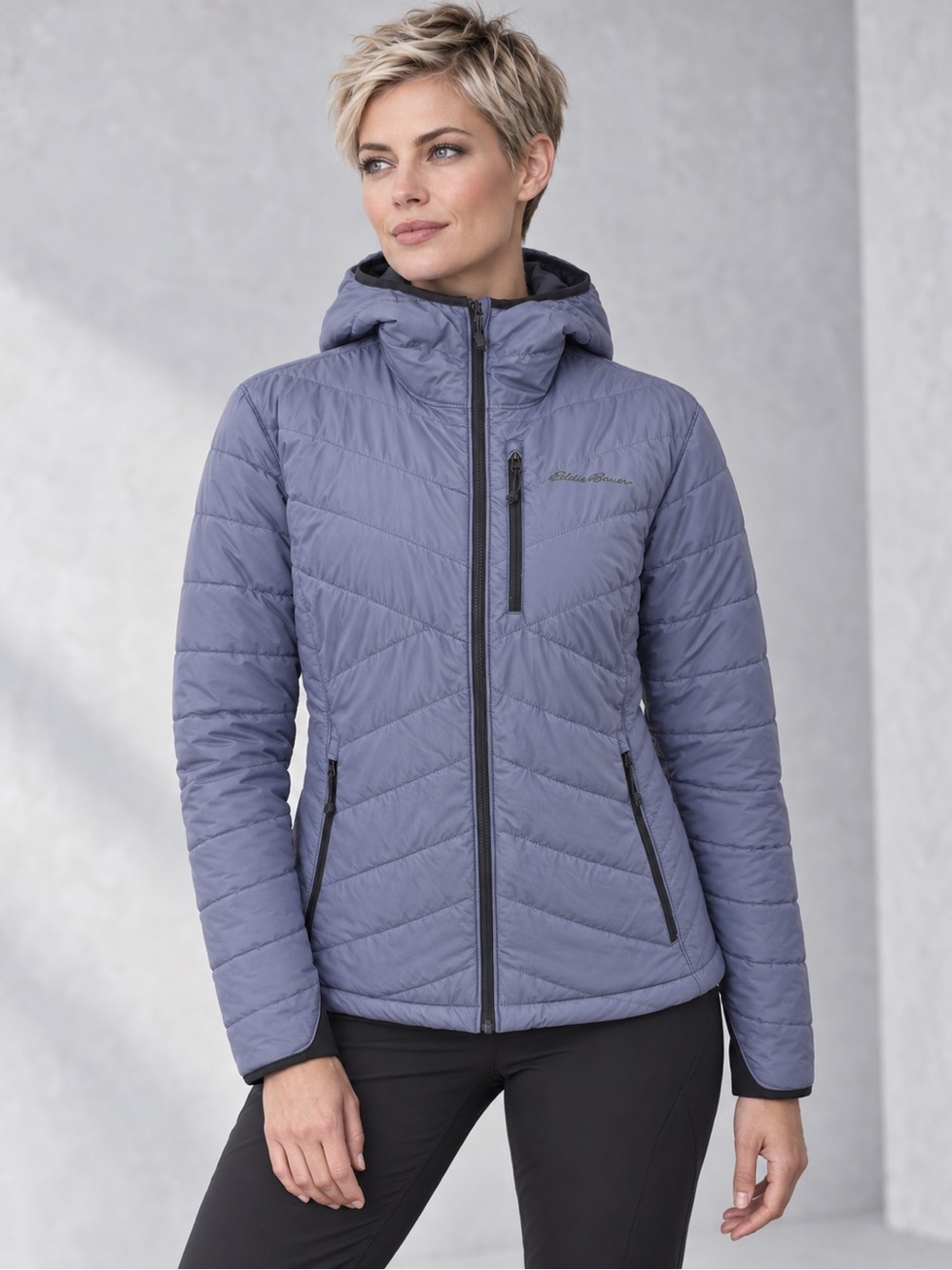 Eddie Bauer First Ascent IgniteLite Reversible Hooded Puffer Jacket Women's S